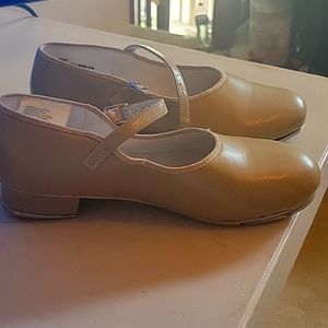Big Girls Tan Tap Shoes